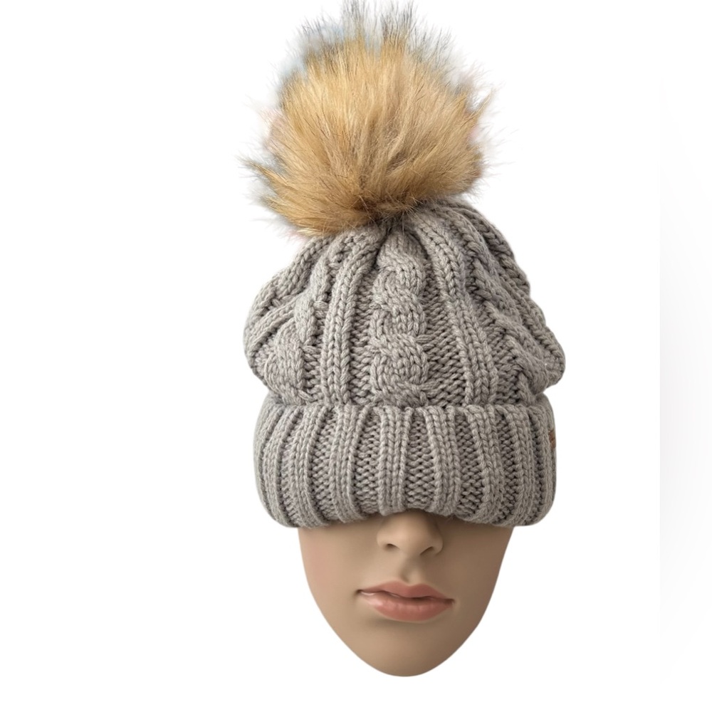 Camptrace Cable Beanie Hat With Pom Winter